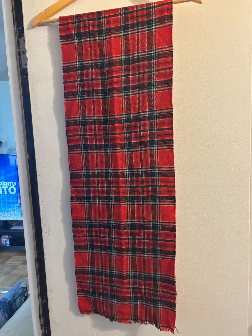 Red Plaid Kids Scarf - Classic Tartan Style